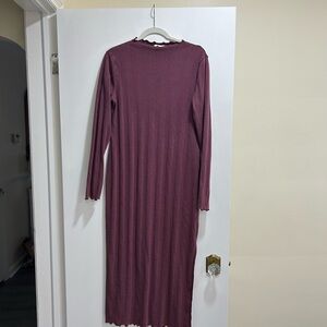Maroon Long Sleeve Dress